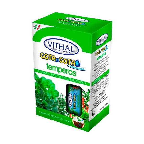 Fertilizante Mineral Gota a Gota Temperos 6 Ampolas - 192g - Vithal