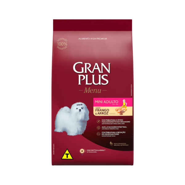 Ração GranPlus Cão Adulto Raças Mini Frango e Arroz 10,1kg