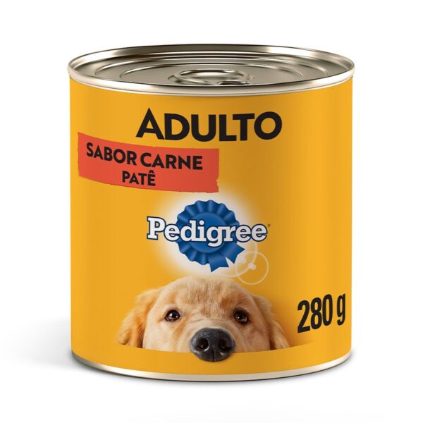 Ração Úmida Pedigree Cão Adulto Lata Patê de Carne 280g