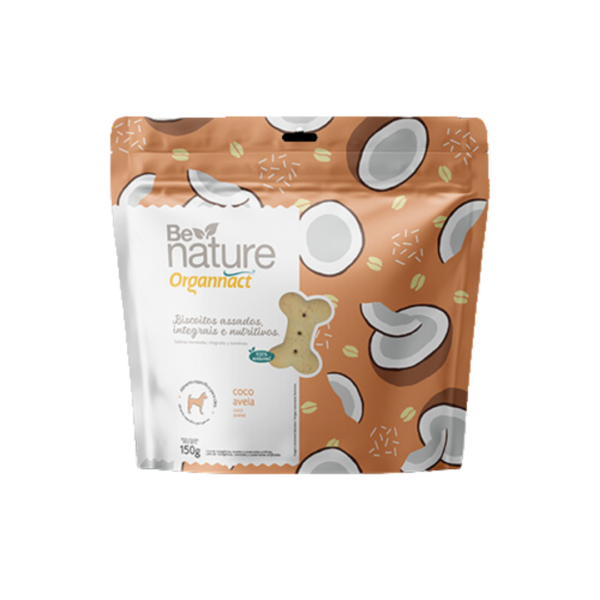 Biscoito Be Nature Coco e Aveia 150g - Organnact