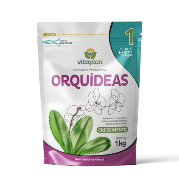 Fertilizante Orquídeas Floração 10.20.10 + Estrato de Algas 1kg - Vitaplan