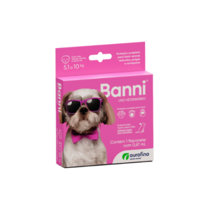 Vermífugo, Antipulgas e Carrapatos Banni para Cães de 5,1 a 10kg - OuroFino