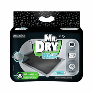 Tapete Higiênico Mr. Dry Black 80x60 30un