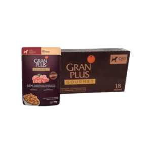 Caixa Ração úmida GranPlus Cão Filhote Gourmet Frango 100g - 18un