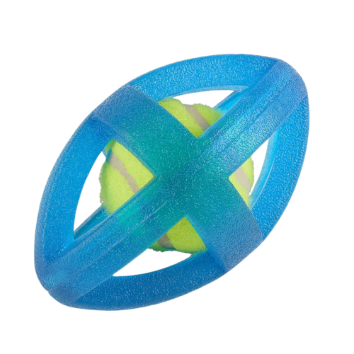 Brinquedo Pet de Borracha Oval Bola de Tênis - Plasvale