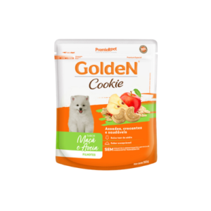 Biscoito Golden Cookie Cão Filhote Raças Pequenas Maça e Aveia 350g