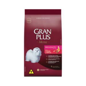 Ração GranPlus Cão Adulto Raças Pequenas Menu Carne e Arroz 3kg