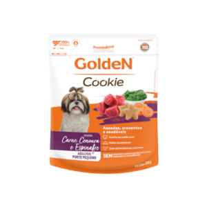 Biscoito Cookie Golden Cão Adulto Raças Pequenas Carne e Vegetais 350g