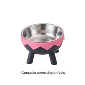 Comedouro Alto em Inox Frill 350ml - Pupets