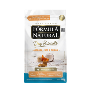 Petisco Fórmula Natural Dog Biscuits Adulto Raças Pequenas Abóbora, Coco e Quinoa 250g