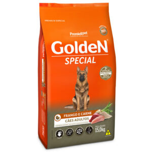 Ração Golden Cão Adulto Raças Médias e Grandes Special Frango e Carne 15kg