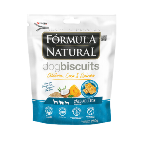 Petisco Fórmula Natural Dog Biscuits Adulto Abóbora, Coco e Quinoa 250g