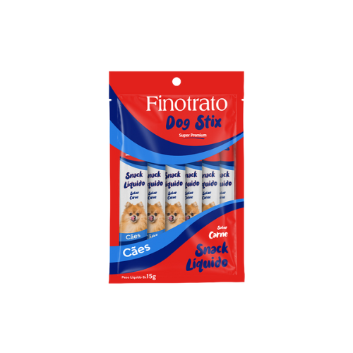 Petisco Finotrato Stix Cão Carne 15g - 6un