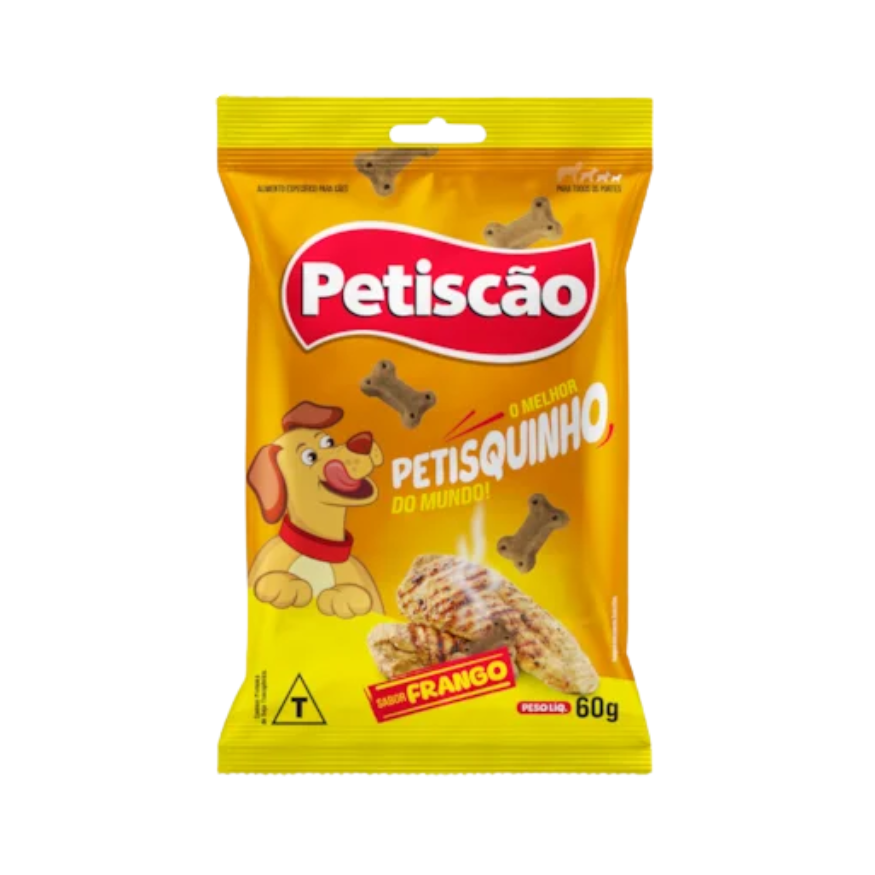 Petisquinho Mastigável Frango 60g - Petiscão