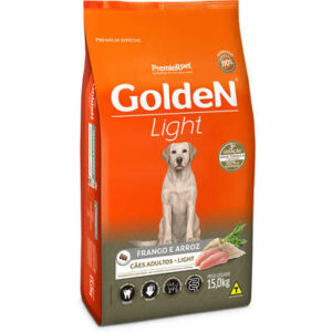 Ração Golden Cão Adulto Raças Médias e Grandes Light Frango e Arroz 15kg