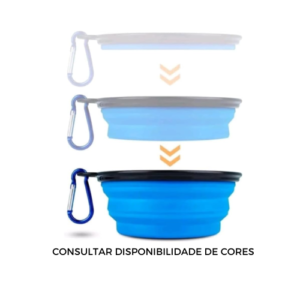 Comedouro Silicone Portátil Dobrável P