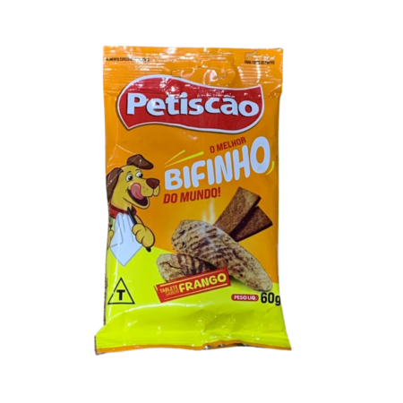 Bifinho Mastigavel Frango 60g - Petiscão