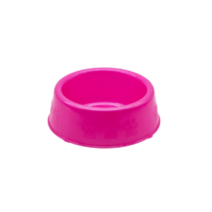 Comedouro Plástico Patinhas Grande Rosa N5 2750ml