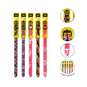 Coleira Cão Estampada em Couro N3 - Tribus Pet