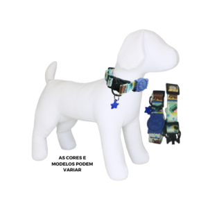 Coleira Cão Summer com Pingente G - Tribus Pets