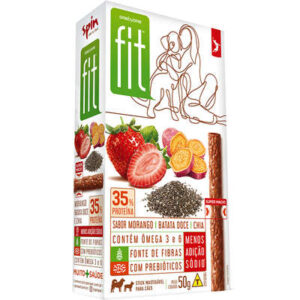 Petisco Spin Pet Onebyone Fit Morango, Batata Doce e Chia 50g