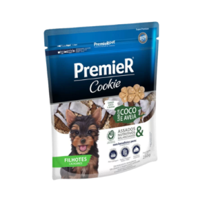 Biscoito Premier Cookie Cão Filhote Raças Pequenas Coco E Aveia  - 250g