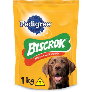 Biscoito Pedigree Cão Adulto Raças Grandes Biscrok 1kg