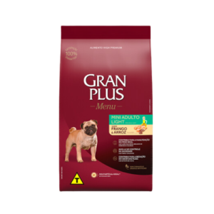 Ração GranPlus Cão Adulto Raças Pequenas Light Menu Frango e Arroz 3kg