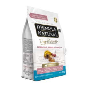 Petisco Fórmula Natural Dog Biscuits Adulto Batata Doce, Banana e Linhaça 250g