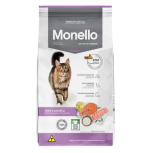 Ração Monello Gato Castrado Peru e Salmão 1kg