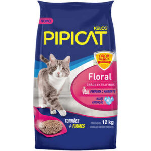 Areia Sanitária Pipicat Floral 12kg
