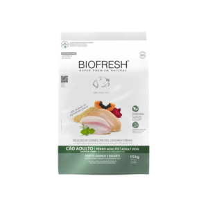 Ração Biofresh Cão Adulto Raças Grandes e Gigantes Mix de Carnes, Frutas, Legumes e Ervas Frescas 15kg