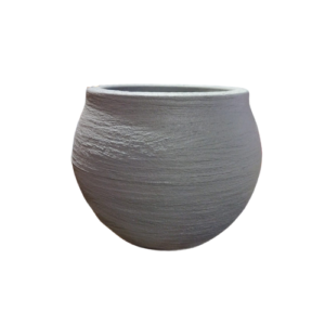 Vaso Esfera Grafiatto Cinza Taupe N1 - Vasos Brasil