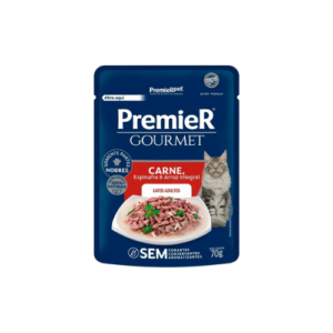 Ração Úmida Premier Gato Adulto Gourmet Carne 70g
