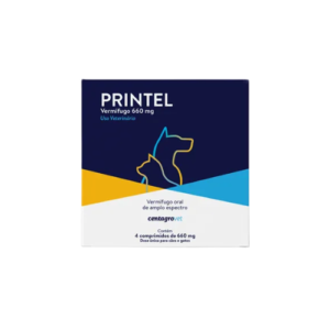 Vermífugo Printel Cão e Gato 4 comprimidos 660mg - Centagro Vet