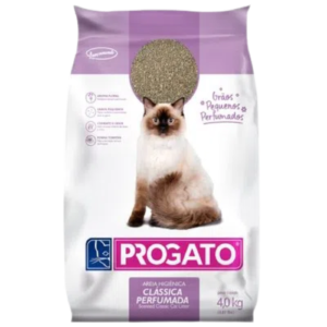 Areia Sanitária Classica Perfumada Grãos Pequenos 4kg - Progato