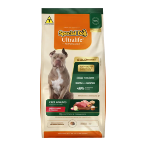 Ração Special Dog Cão Adulto Raças Médias e Grandes Gold Performance Carne, Frango e Batata Doce 20kg