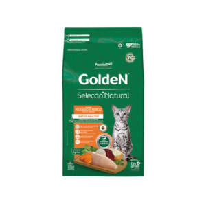 Ração Golden Gato Adulto Seleção Natural Frango e Arroz 3kg