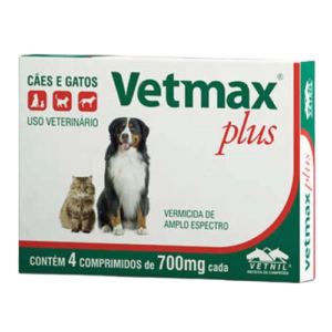 Vermífugo Vetmax Plus 4 Comprimidos - Vetnil