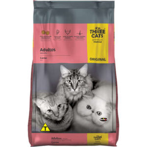 Ração Three Cats Gato Adulto Original Carne 10,1kg