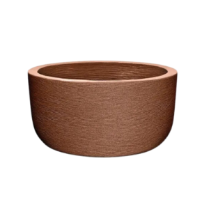 Vaso Grafiato Redondo Baixo Ferrugem 15 - Nutriplan