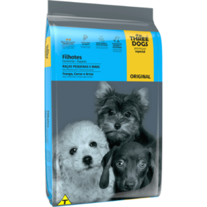 Ração Three Dogs Cão Filhote Raças Pequenas e Minis Original Frango, Carne e Arroz 10,1kg
