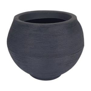 Vaso Esfera Grafiato n3 Preto - Vasos Brasil