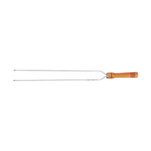 Espeto Alumínio Duplo para Churrasco 55cm - Mor