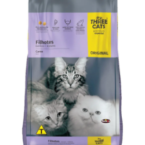 Ração Three Cats Gato Filhote Original Carne 10,1kg
