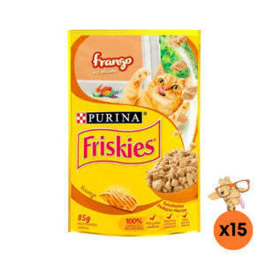 Caixa Ração úmida Friskies Gato Frango ao Molho 85g - 15un