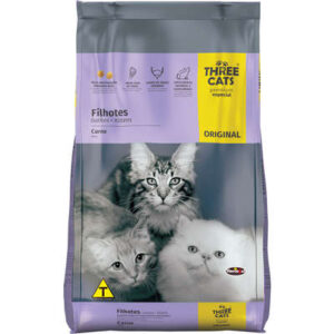 Ração Three Cats Gato Filhote Original Carne 1kg
