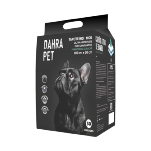 Tapete Higiênico Dahra Pet Carvão Ativado 80X60cm 30un
