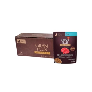 Caixa Ração Úmida GranPlus Gato Adulto Gourmet Atum 85g - 18un
