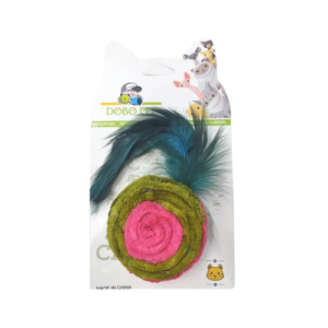 Brinquedo Gato em Espiral com Penas